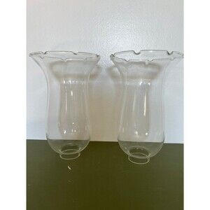 2 Antique Victorian Glass Lantern Light Candle Shades for Lamps Lanterns Lights